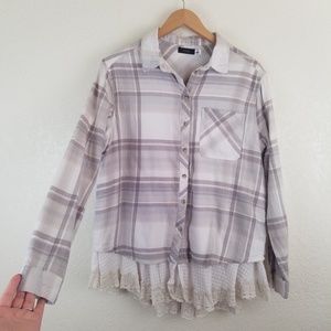 Urban Outfitters BDG Flannel Plaid Button Down Top